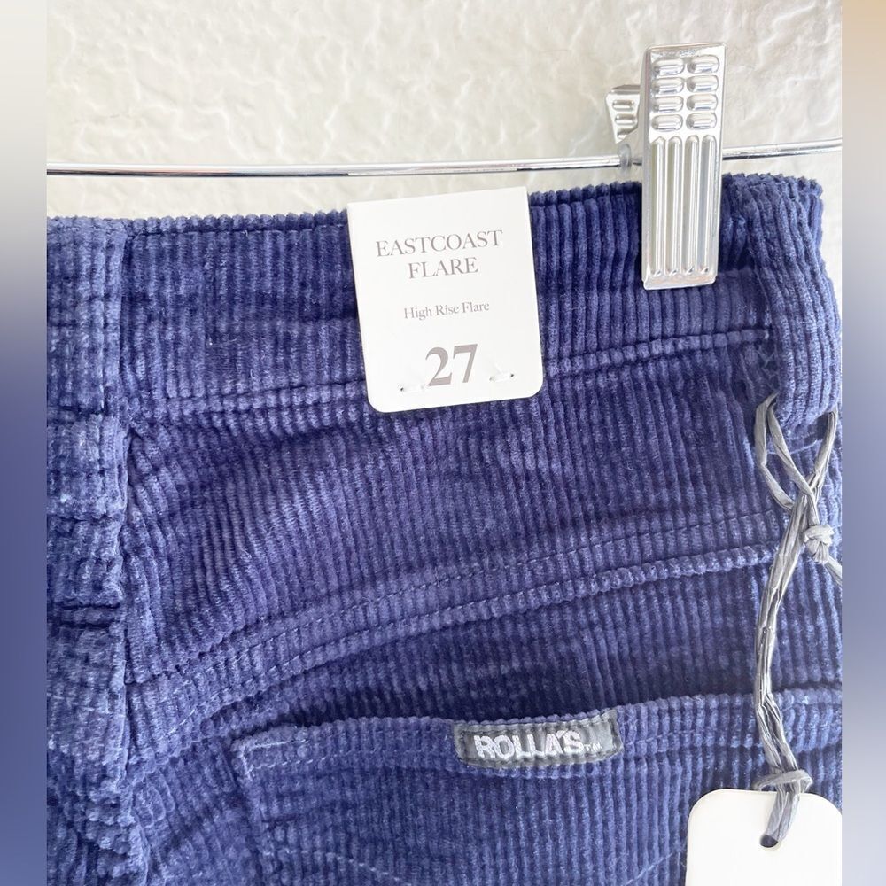 ROLLA'S Eastcoast flare corduroy in Navy. Boho 70’s inspired bell bottoms 27 NWT - Picture 7 of 11